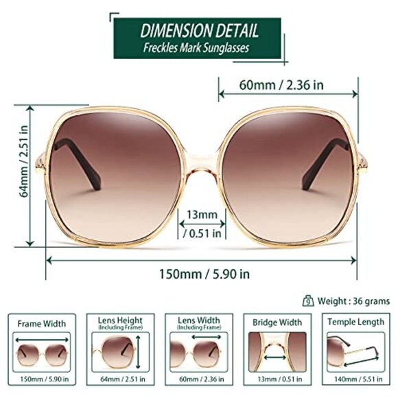 Oversized Square Sunglasses Vintage 70s Retro Chic UV400 Protection Plastic main image 5